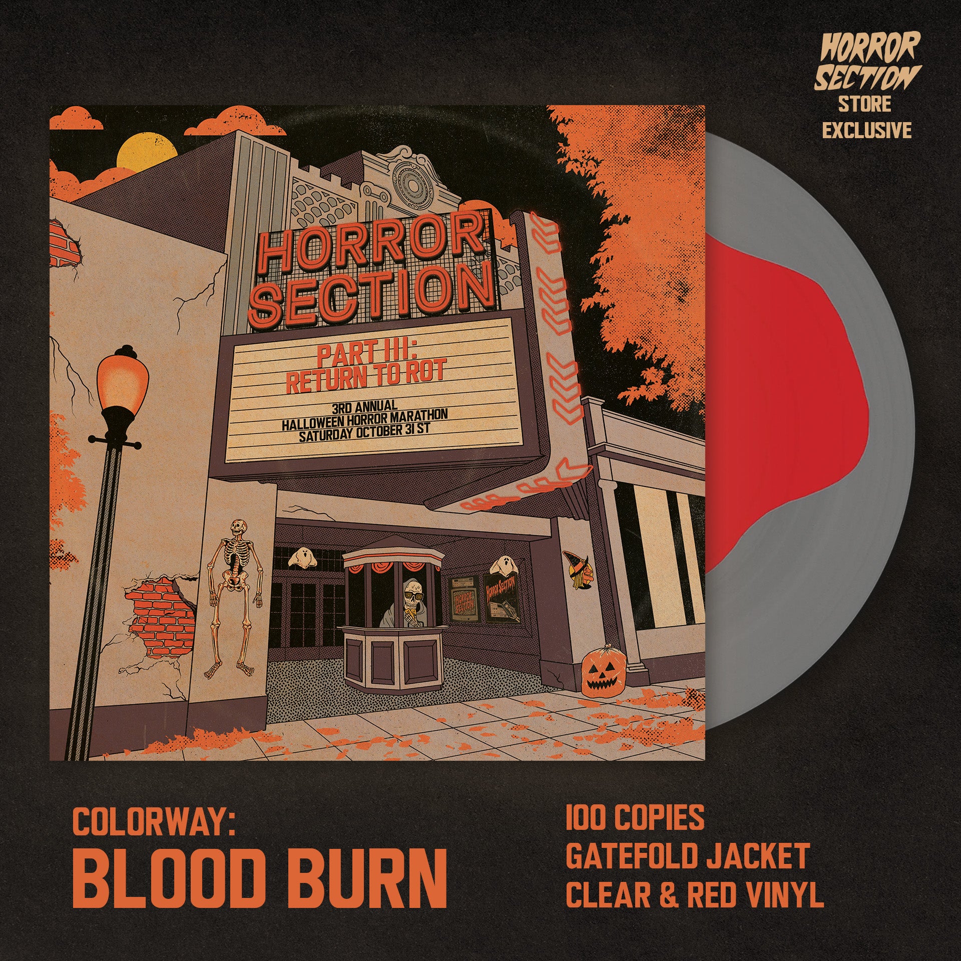 Horror Section "Part III: Return to Rot" Gatefold Blood Burn